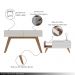 Conjunto Sala de Estar Cristaleira Buffet Aparador Mesa de Centro Decorativa Sancho Off White G73 - Gran Belo