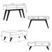 Conjunto Sala de Estar Cristaleira Buffet Aparador Mesa de Centro Decorativa Sancho Off White G73 - Gran Belo