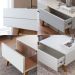 Conjunto Sala de Estar Cristaleira Buffet Aparador Mesa de Centro Decorativa Sancho Off White G73 - Gran Belo