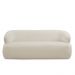 Conjunto Sala de Estar Decorativo Charlote 1 Sofá 180cm 2 Lugares 1 Poltrona Base Fixa com Puff Bouclê Bege G88 - Gran Belo