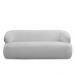 Conjunto Sala de Estar Decorativo Charlote 1 Sofá 180cm 2 Lugares 1 Poltrona Base Fixa com Puff Bouclê Cinza G88 - Gran Belo