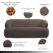 Conjunto Sala de Estar Decorativo Charlote 1 Sofá 180cm 2 Lugares 1 Poltrona Base Giratória em Aço com Puff Bouclê Marrom G88 - Gran Belo