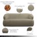 Conjunto Sala de Estar Decorativo Charlote 1 Sofá 180cm 2 Lugares 1 Poltrona Base Giratória em Aço com Puff Bouclê Nude G88 - Gran Belo