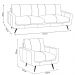 Conjunto Sala de Estar Decorativo Paloma 1 Sofá 2 Lugares 183cm 1 Poltrona Pés em Aço Couro Marrom Claro Manchado G88 - Gran Belo