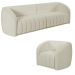 Conjunto Sala de Estar Sofá 252cm 3 Lugares e Poltrona Adam Boucle Off White G45 - Gran Belo
