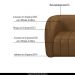 Conjunto Sala de Estar Sofá 252cm 3 Lugares e Poltrona Adam PU Caramelo G45 - Gran Belo