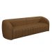 Conjunto Sala de Estar Sofá 252cm 3 Lugares e Poltrona Adam PU Caramelo G45 - Gran Belo