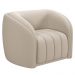 Conjunto Sala de Estar Sofá 252cm 3 Lugares e Poltrona Adam Veludo Bege G45 - Gran Belo