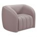 Conjunto Sala de Estar Sofá 252cm 3 Lugares e Poltrona Adam Veludo Rosê G45 - Gran Belo