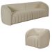 Conjunto Sala de Estar Sofá 292cm 4 Lugares e Poltrona Adam Boucle Bege G45 - Gran Belo