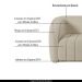 Conjunto Sala de Estar Sofá 292cm 4 Lugares e Poltrona Adam Boucle Bege G45 - Gran Belo