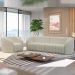 Conjunto Sala de Estar Sofá 292cm 4 Lugares e Poltrona Adam Boucle Off White G45 - Gran Belo