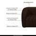 Conjunto Sala de Estar Sofá 292cm 4 Lugares e Poltrona Adam PU Marrom G45 - Gran Belo
