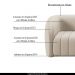 Conjunto Sala de Estar Sofá 292cm 4 Lugares e Poltrona Adam Veludo Bege G45 - Gran Belo