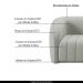 Conjunto Sala de Estar Sofá 292cm 4 Lugares e Poltrona Adam Veludo Cinza Claro G45 - Gran Belo
