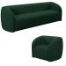 Conjunto Sala de Estar Sofá 292cm 4 Lugares e Poltrona Adam Veludo Verde G45 - Gran Belo