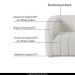 Conjunto Sala de Estar Sofá 332cm 4 Lugares e Poltrona Adam Boucle Branco G45 - Gran Belo