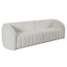Conjunto Sala de Estar Sofá 332cm 4 Lugares e Poltrona Adam Boucle Branco G45 - Gran Belo
