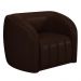 Conjunto Sala de Estar Sofá 332cm 4 Lugares e Poltrona Adam PU Marrom G45 - Gran Belo
