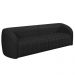 Conjunto Sala de Estar Sofá 332cm 4 Lugares e Poltrona Adam PU Preto G45 - Gran Belo