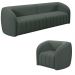 Conjunto Sala de Estar Sofá 332cm 4 Lugares e Poltrona Adam Veludo Cinza G45 - Gran Belo