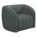 Conjunto Sala de Estar Sofá 332cm 4 Lugares e Poltrona Adam Veludo Cinza G45 - Gran Belo