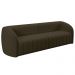 Conjunto Sala de Estar Sofá 332cm 4 Lugares e Poltrona Adam Veludo Marrom G45 - Gran Belo