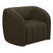 Conjunto Sala de Estar Sofá 332cm 4 Lugares e Poltrona Adam Veludo Marrom G45 - Gran Belo