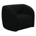 Conjunto Sala de Estar Sofá 332cm 4 Lugares e Poltrona Adam Veludo Preto G45 - Gran Belo
