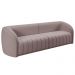 Conjunto Sala de Estar Sofá 332cm 4 Lugares e Poltrona Adam Veludo Rosê G45 - Gran Belo