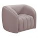 Conjunto Sala de Estar Sofá 332cm 4 Lugares e Poltrona Adam Veludo Rosê G45 - Gran Belo