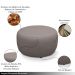 Conjunto Sala de estar Decorativo Mariele Poltrona Base Giratória em Aço com Puff Couro Avelã G88 - Gran Belo