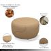 Conjunto Sala de estar Decorativo Mariele Poltrona Base Giratória em Aço com Puff Couro Nude G88 - Gran Belo