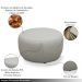 Conjunto Sala de estar Decorativo Mariele Poltrona Base Giratória em Aço com Puff Couro Off White G88 - Gran Belo