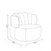 Conjunto Sala de estar Decorativo Mariele Poltrona Base Giratória em Aço com Puff Couro Preto G88 - Gran Belo
