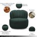 Conjunto Sala de estar Decorativo Mariele Poltrona Base Giratória em Aço com Puff Couro Verde Musgo G88 - Gran Belo