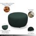Conjunto Sala de estar Decorativo Mariele Poltrona Base Giratória em Aço com Puff Couro Verde Musgo G88 - Gran Belo