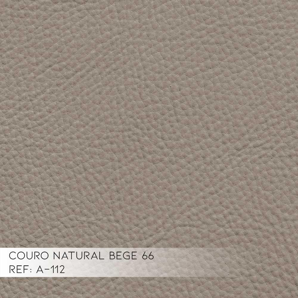 Conjunto Sofá 2 Lugares com 2 Poltronas Pés Palito Lubbock Couro Bege G58 - Gran Belo