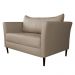 Conjunto Sofá 2 Lugares com 2 Poltronas Pés Palito Lubbock Couro Bege G58 - Gran Belo