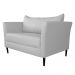 Conjunto Sofá 2 Lugares com 2 Poltronas Pés Palito Lubbock Couro Branco G58 - Gran Belo