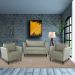 Conjunto Sofá 2 Lugares com 2 Poltronas Pés Palito Lubbock Couro Fendi G58 - Gran Belo