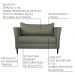 Conjunto Sofá 2 Lugares com 2 Poltronas Pés Palito Lubbock Couro Fendi G58 - Gran Belo