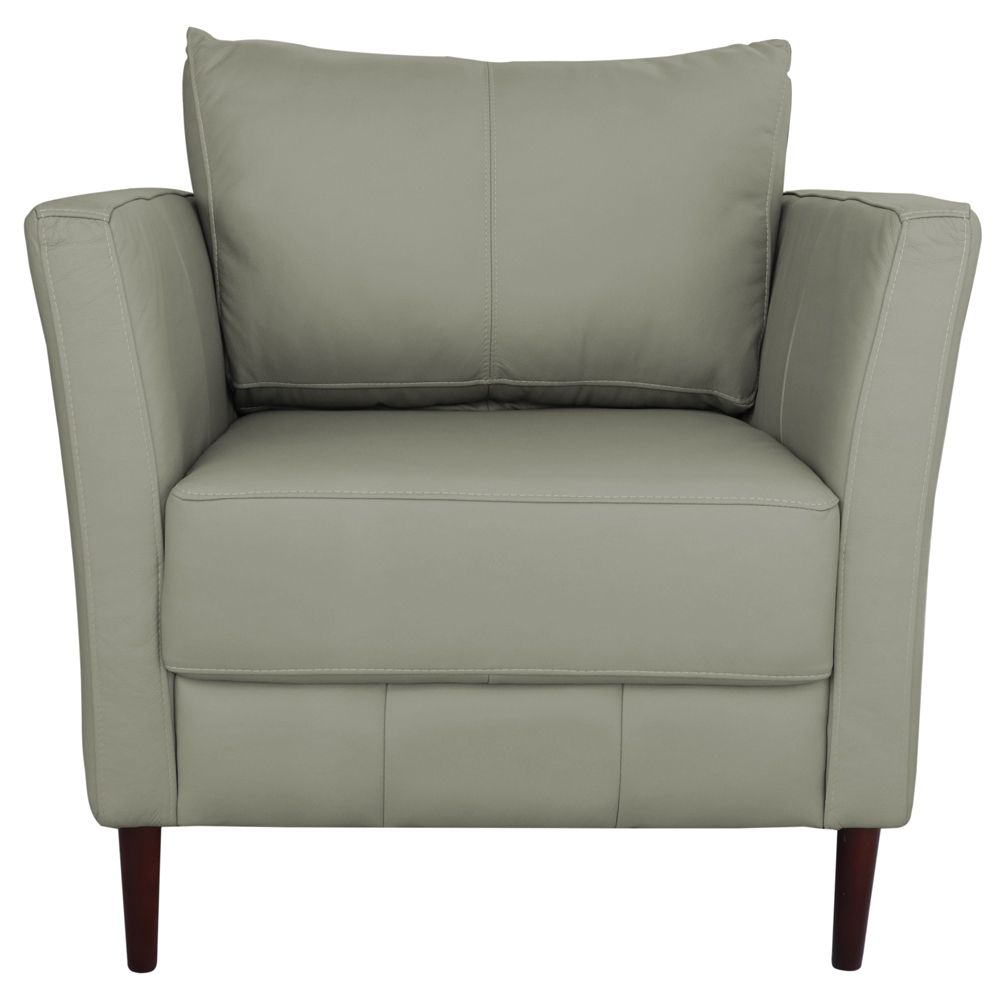 Conjunto Sofá 2 Lugares com 2 Poltronas Pés Palito Lubbock Couro Fendi G58 - Gran Belo