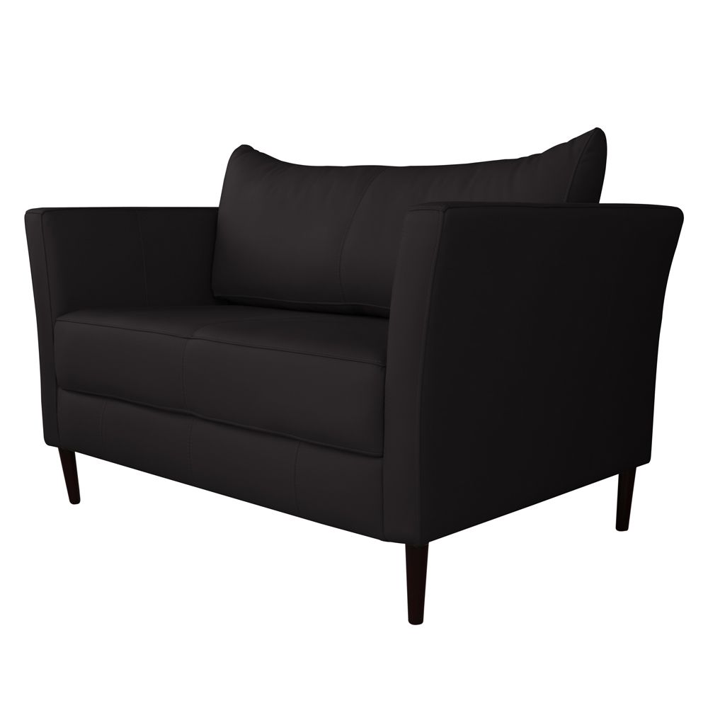 Conjunto Sofá 2 Lugares com 2 Poltronas Pés Palito Lubbock Couro Marrom G58 - Gran Belo