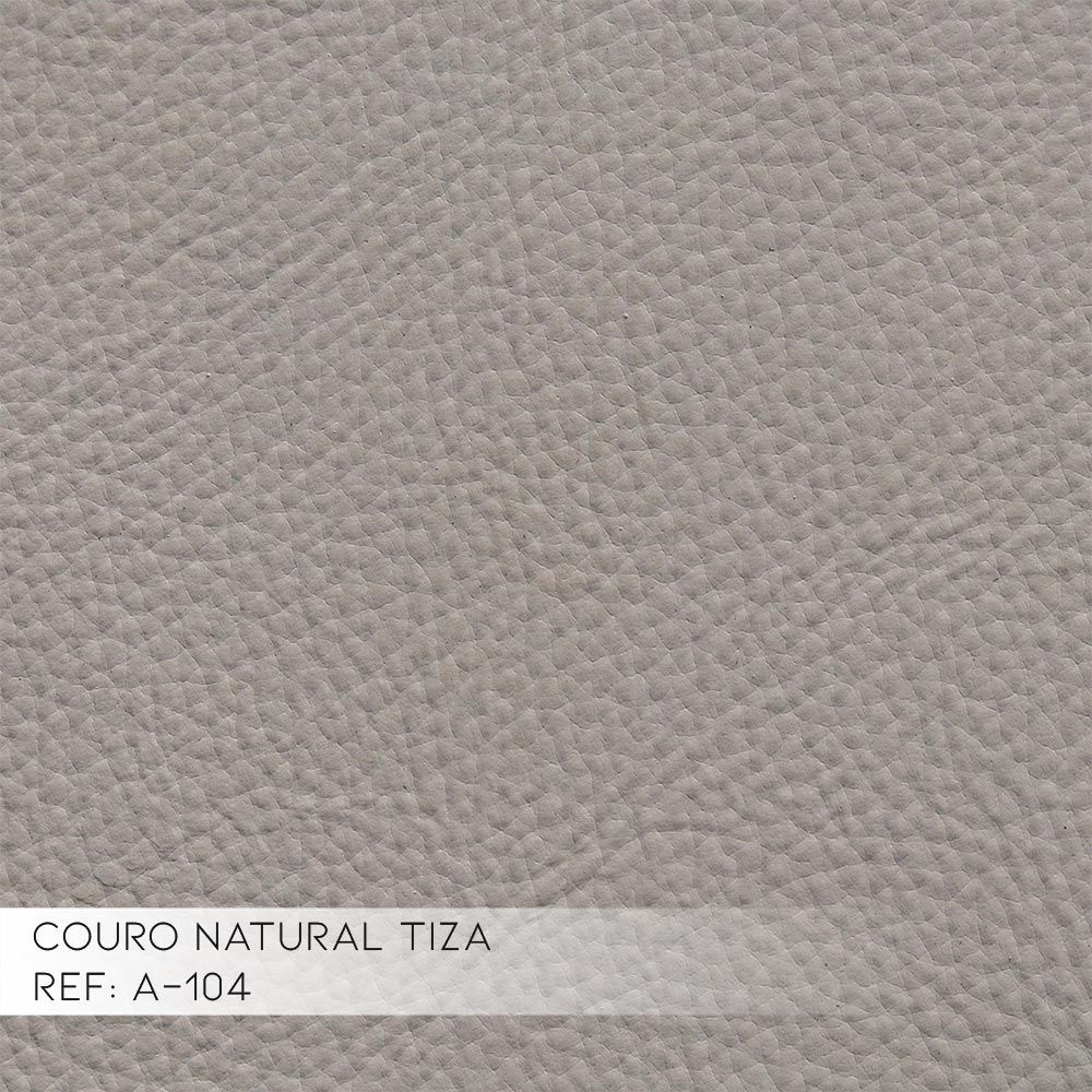 Conjunto Sofá 2 Lugares com 2 Poltronas Pés Palito Lubbock Couro Off White G58 - Gran Belo