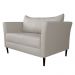 Conjunto Sofá 2 Lugares com 2 Poltronas Pés Palito Lubbock Couro Off White G58 - Gran Belo