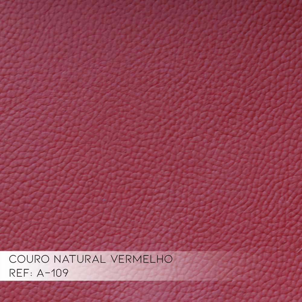 Conjunto Sofá 2 Lugares com Poltrona Pés Palito Lubbock Couro Vermelho G58 - Gran Belo