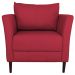 Conjunto Sofá 2 Lugares com Poltrona Pés Palito Lubbock Couro Vermelho G58 - Gran Belo