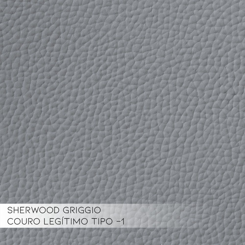 Conjunto Sofá 2 e 3 Lugares Sala de Estar kenny Couro Cinza G43 - Gran Belo