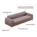 Conjunto Sofá 3 Lugares e 2 Poltronas Base de Madeira Euro 300 cm Veludo Rosê G15 - Gran Belo
